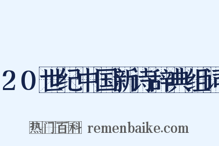 20世纪中国新诗辞典组词是什么意思的图片